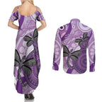 Memorial Australia Couples Matching Summer Maxi Dress and Long Sleeve Button Shirt You Will Be Remembered Aboriginal Art LT14