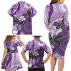 Memorial Australia Family Matching Long Sleeve Bodycon Dress and Hawaiian Shirt You Will Be Remembered Aboriginal Art LT14