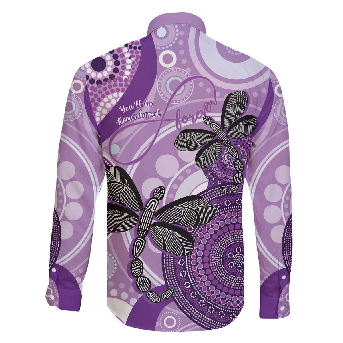 Memorial Australia Family Matching Off The Shoulder Long Sleeve Dress and Hawaiian Shirt You Will Be Remembered Aboriginal Art LT14