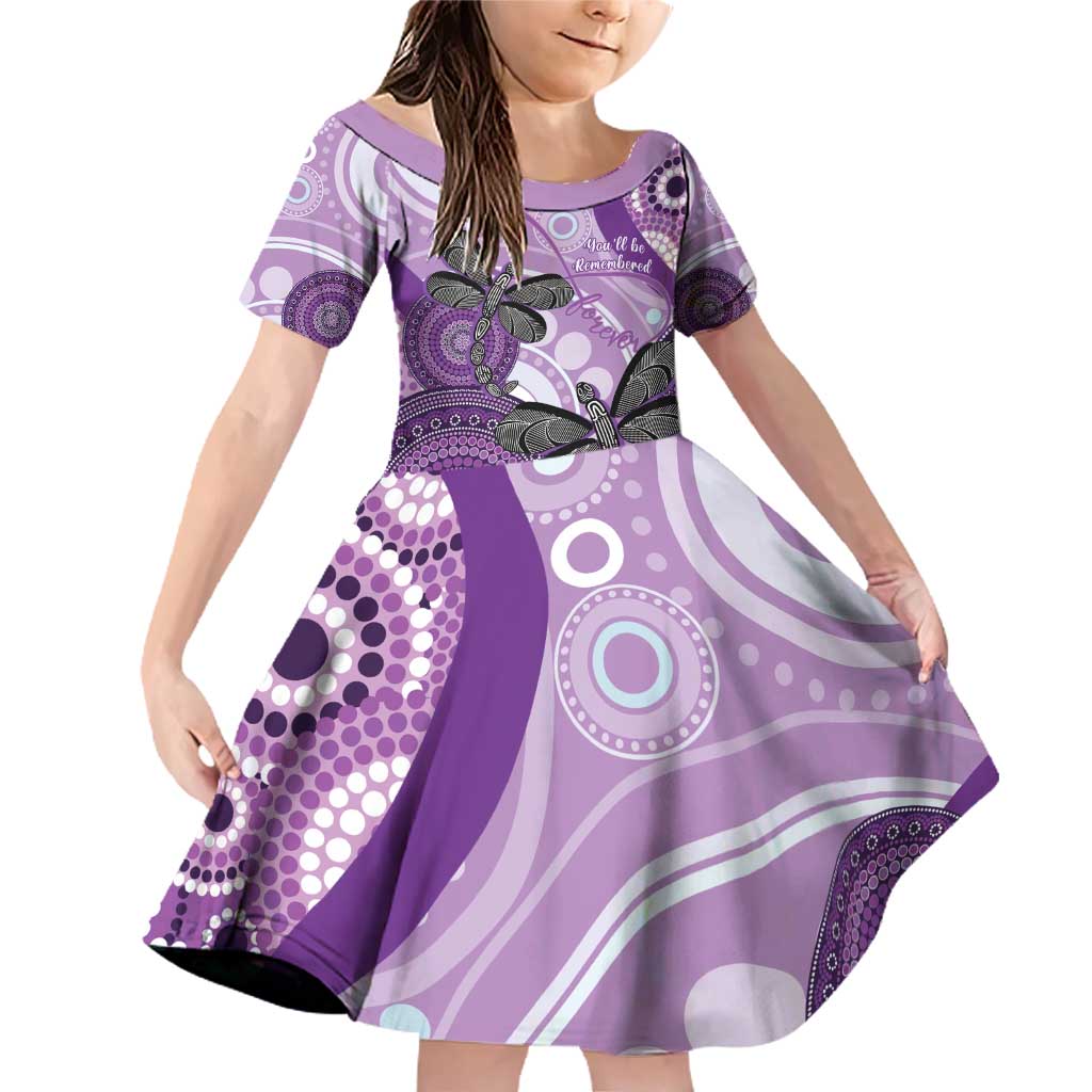 Memorial Australia Family Matching Off Shoulder Short Dress and Hawaiian Shirt You Will Be Remembered Aboriginal Art LT14