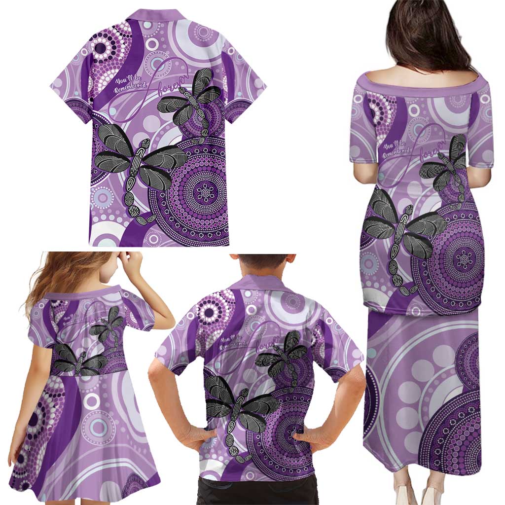 Memorial Australia Family Matching Puletasi and Hawaiian Shirt You Will Be Remembered Aboriginal Art LT14