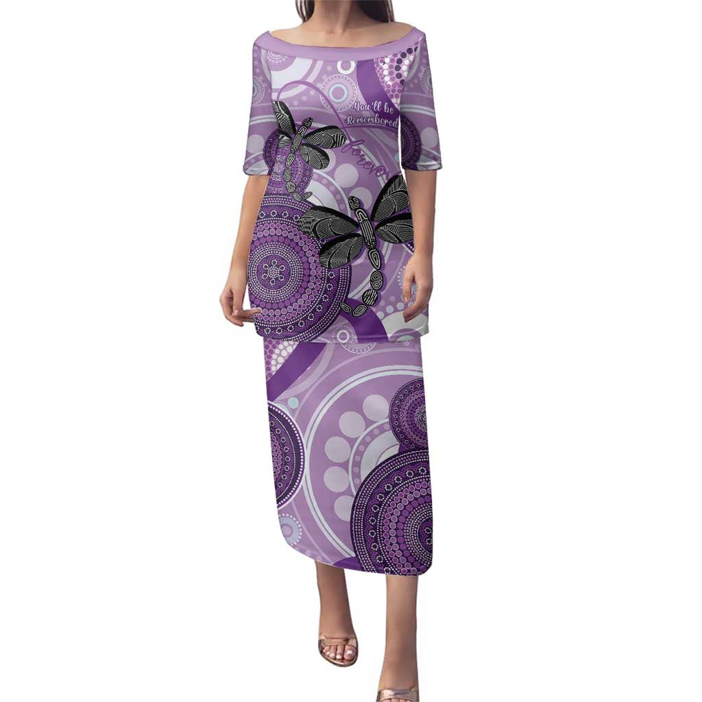 Memorial Australia Family Matching Puletasi and Hawaiian Shirt You Will Be Remembered Aboriginal Art LT14