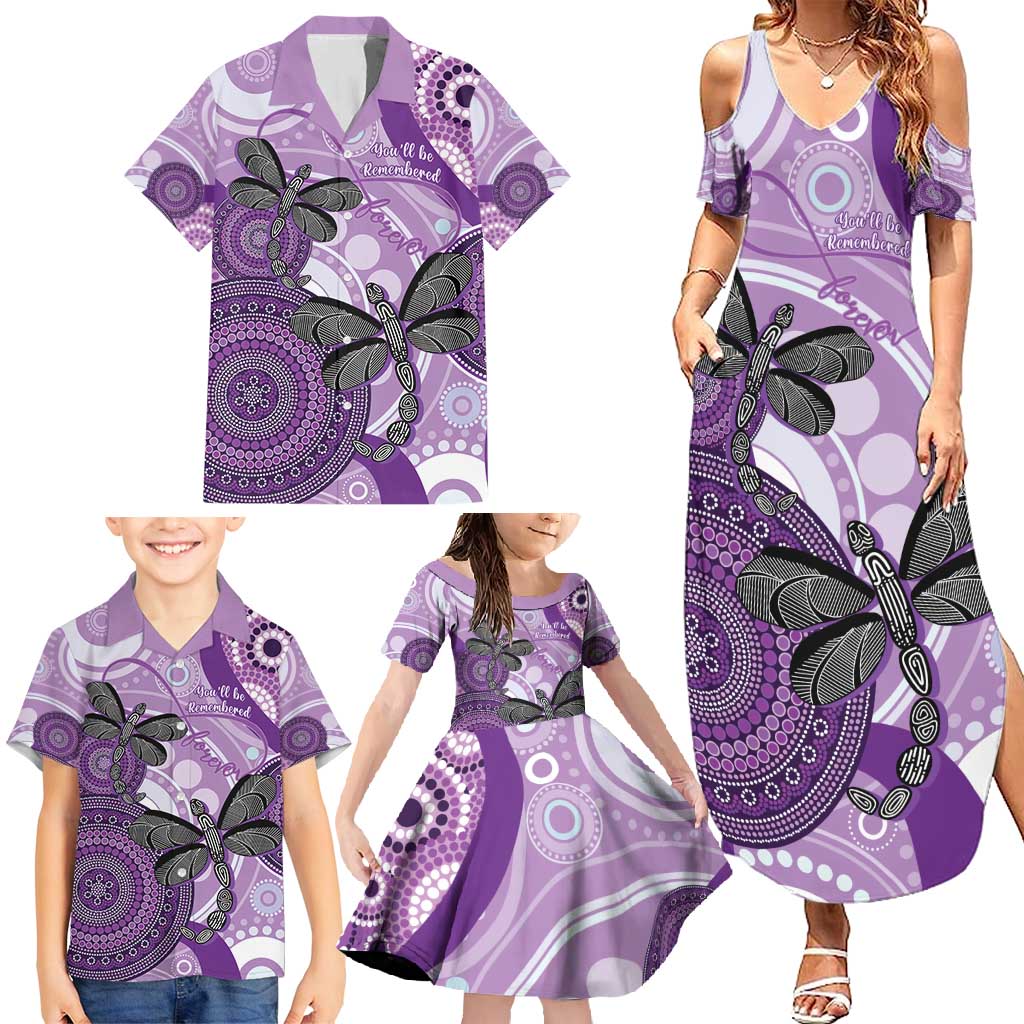 Memorial Australia Family Matching Summer Maxi Dress and Hawaiian Shirt You Will Be Remembered Aboriginal Art LT14