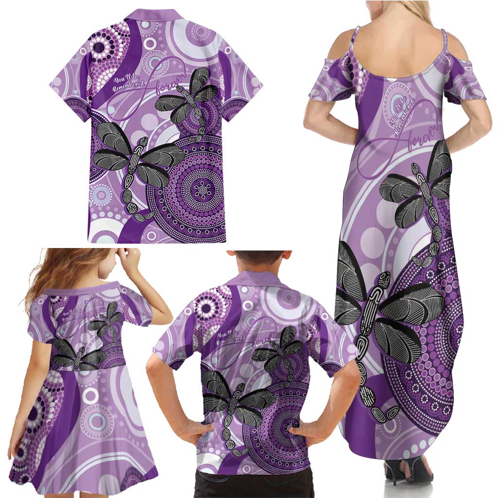 Memorial Australia Family Matching Summer Maxi Dress and Hawaiian Shirt You Will Be Remembered Aboriginal Art LT14