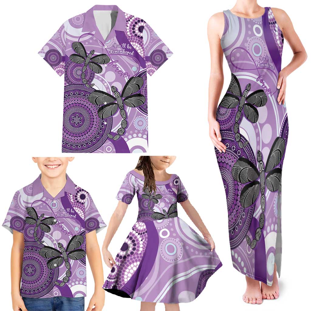Memorial Australia Family Matching Tank Maxi Dress and Hawaiian Shirt You Will Be Remembered Aboriginal Art LT14
