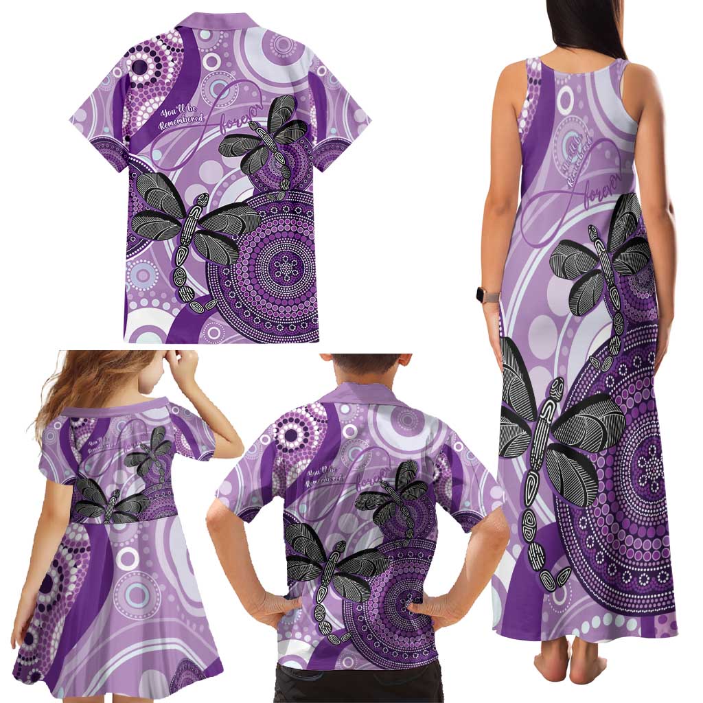 Memorial Australia Family Matching Tank Maxi Dress and Hawaiian Shirt You Will Be Remembered Aboriginal Art LT14