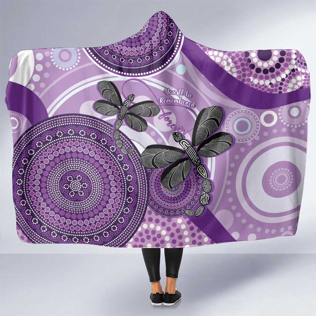 Memorial Australia Hooded Blanket You Will Be Remembered Aboriginal Art LT14
