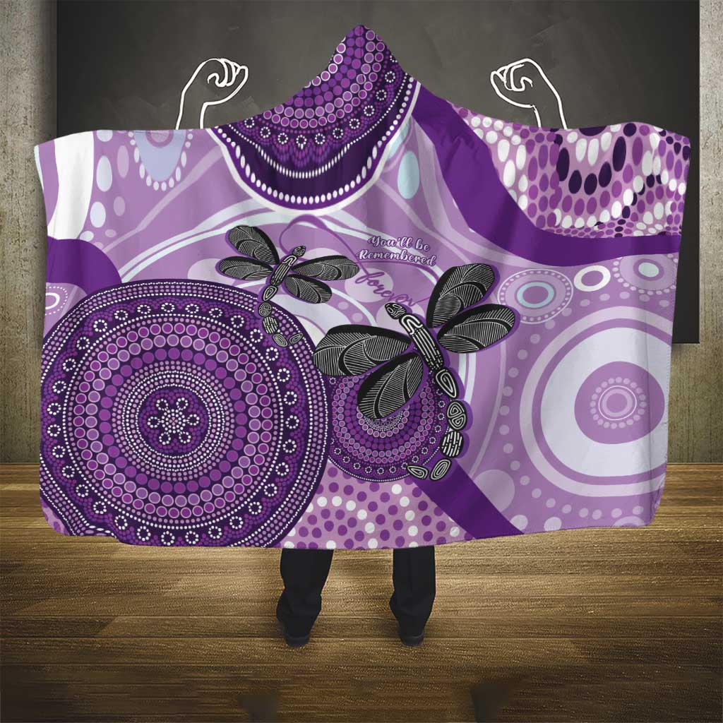Memorial Australia Hooded Blanket You Will Be Remembered Aboriginal Art LT14