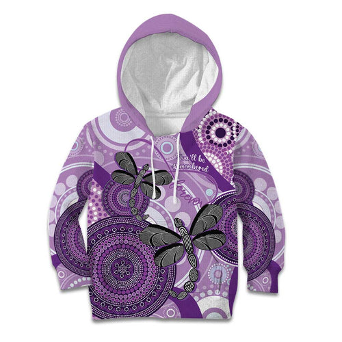 Memorial Australia Kid Hoodie You Will Be Remembered Aboriginal Art LT14