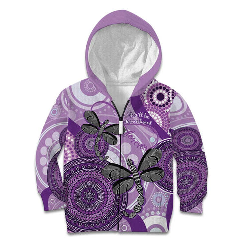 Memorial Australia Kid Hoodie You Will Be Remembered Aboriginal Art LT14