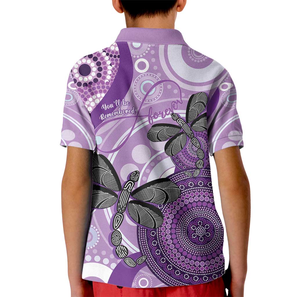 Memorial Australia Kid Polo Shirt You Will Be Remembered Aboriginal Art LT14