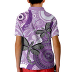 Memorial Australia Kid Polo Shirt You Will Be Remembered Aboriginal Art LT14