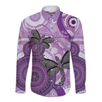 Memorial Australia Long Sleeve Button Shirt You Will Be Remembered Aboriginal Art LT14