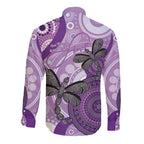 Memorial Australia Long Sleeve Button Shirt You Will Be Remembered Aboriginal Art LT14