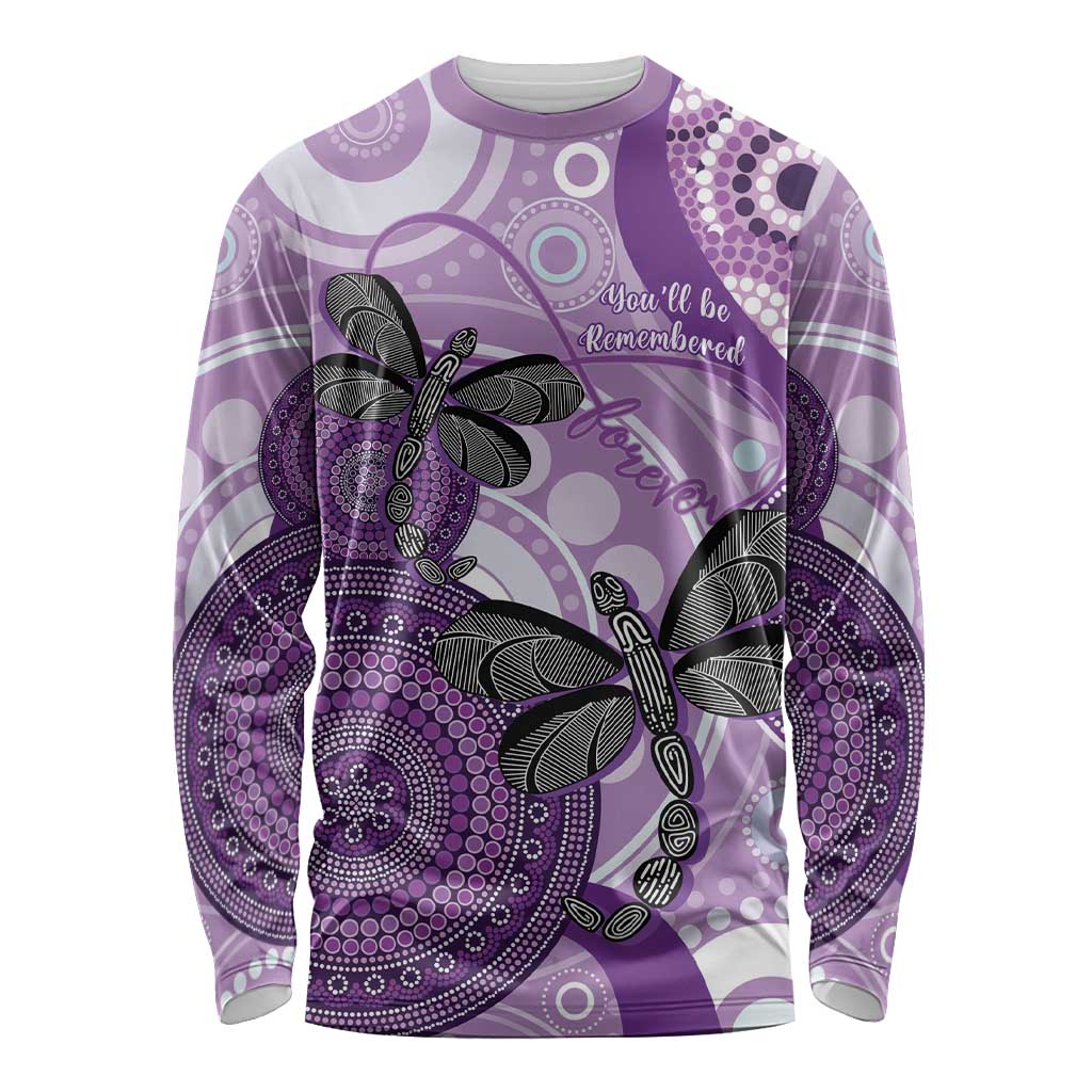 Memorial Australia Long Sleeve Shirt You Will Be Remembered Aboriginal Art LT14