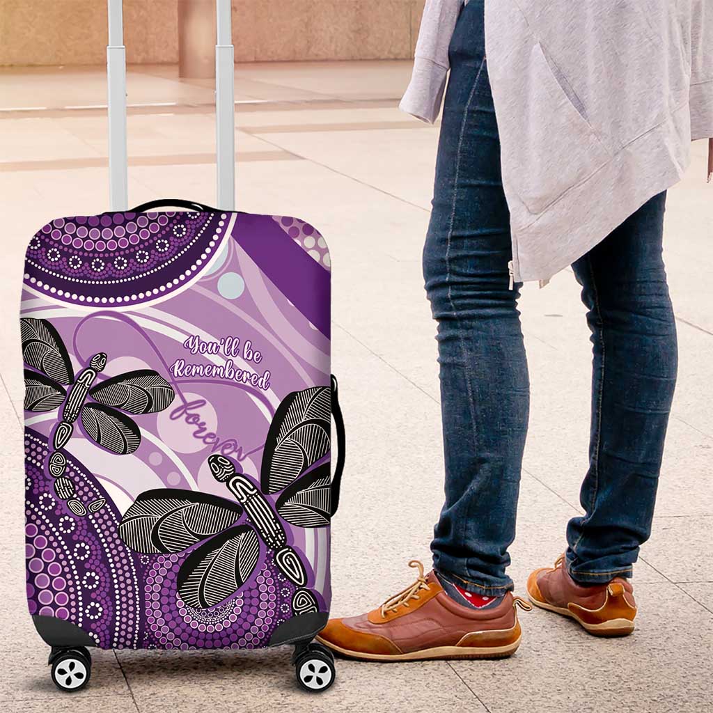 Memorial Australia Luggage Cover You Will Be Remembered Aboriginal Art LT14