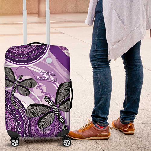 Memorial Australia Luggage Cover You Will Be Remembered Aboriginal Art LT14