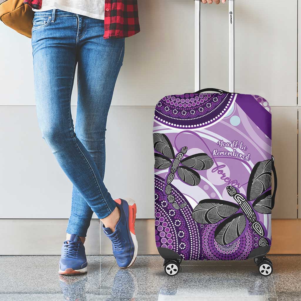 Memorial Australia Luggage Cover You Will Be Remembered Aboriginal Art LT14