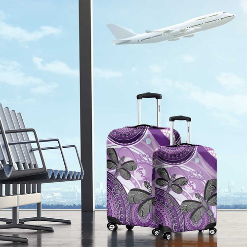 Memorial Australia Luggage Cover You Will Be Remembered Aboriginal Art LT14