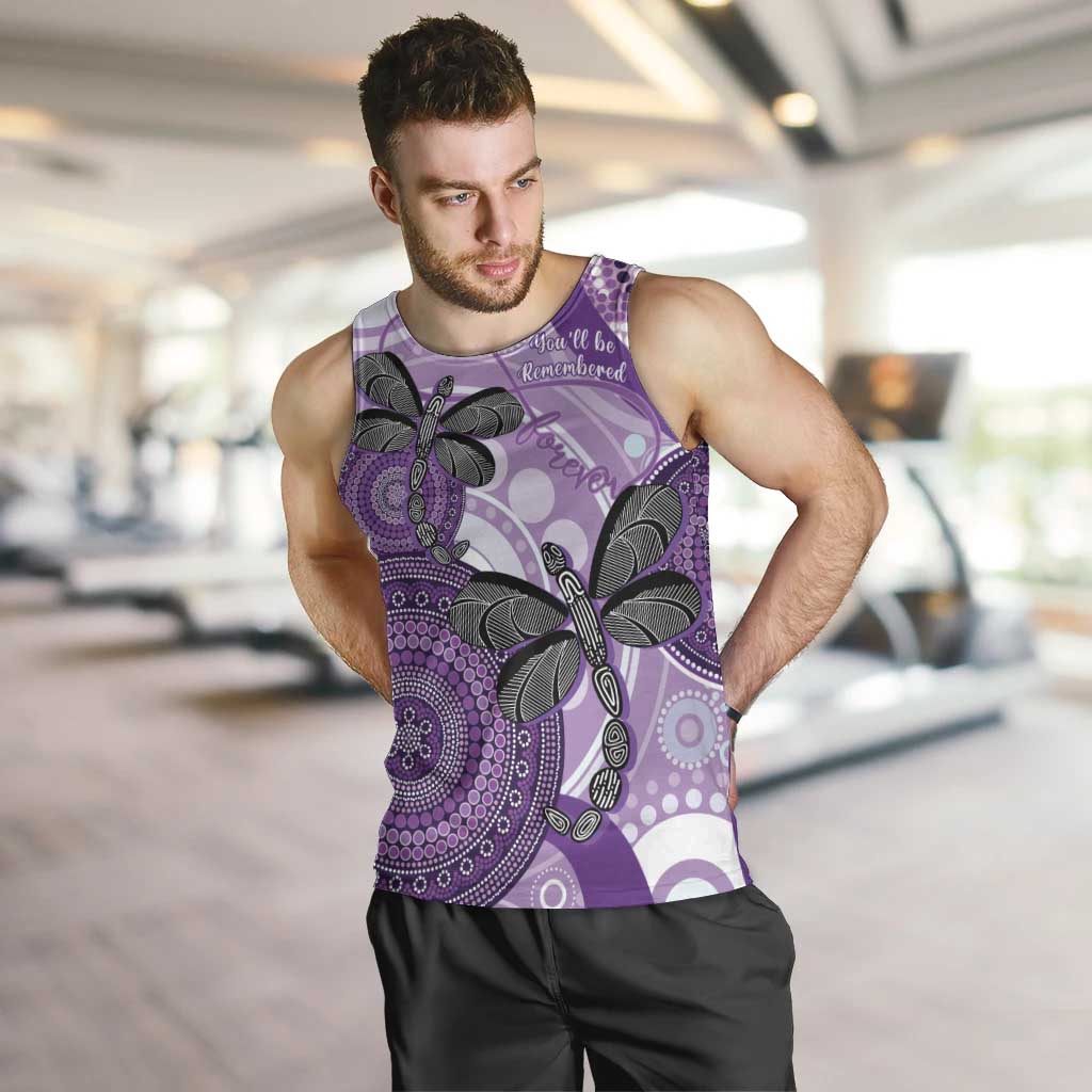 Memorial Australia Men Tank Top You Will Be Remembered Aboriginal Art LT14