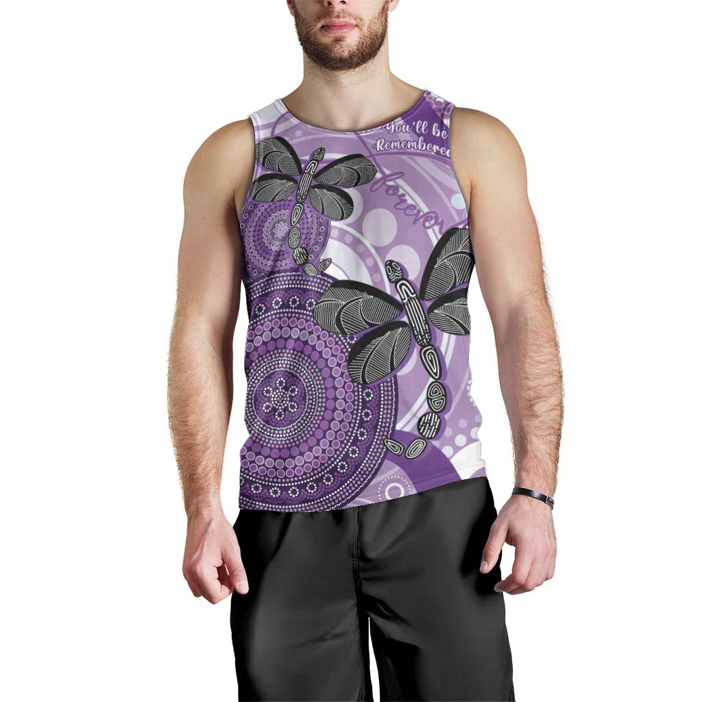 Memorial Australia Men Tank Top You Will Be Remembered Aboriginal Art LT14