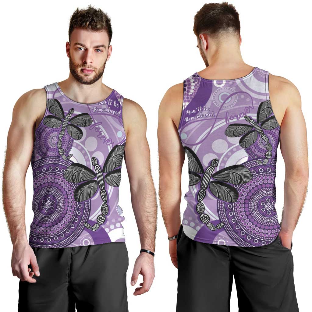 Memorial Australia Men Tank Top You Will Be Remembered Aboriginal Art LT14