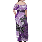 Memorial Australia Off Shoulder Maxi Dress You Will Be Remembered Aboriginal Art LT14