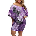 Memorial Australia Off Shoulder Short Dress You Will Be Remembered Aboriginal Art LT14