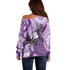 Memorial Australia Off Shoulder Sweater You Will Be Remembered Aboriginal Art LT14