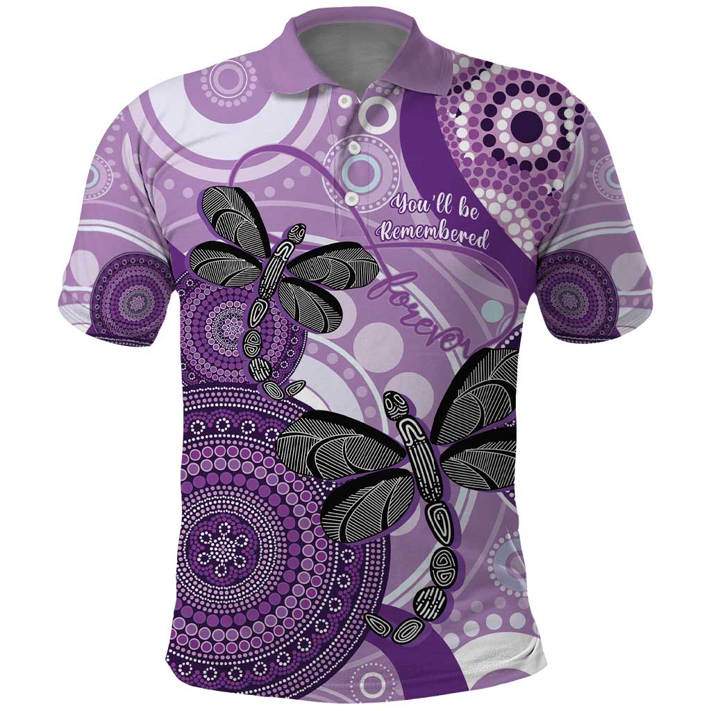 Memorial Australia Polo Shirt You Will Be Remembered Aboriginal Art LT14