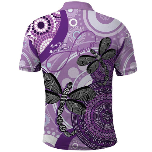 Memorial Australia Polo Shirt You Will Be Remembered Aboriginal Art LT14