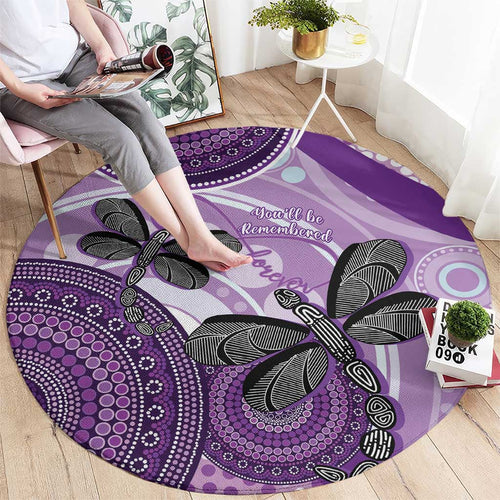 Memorial Australia Round Carpet You Will Be Remembered Aboriginal Art LT14