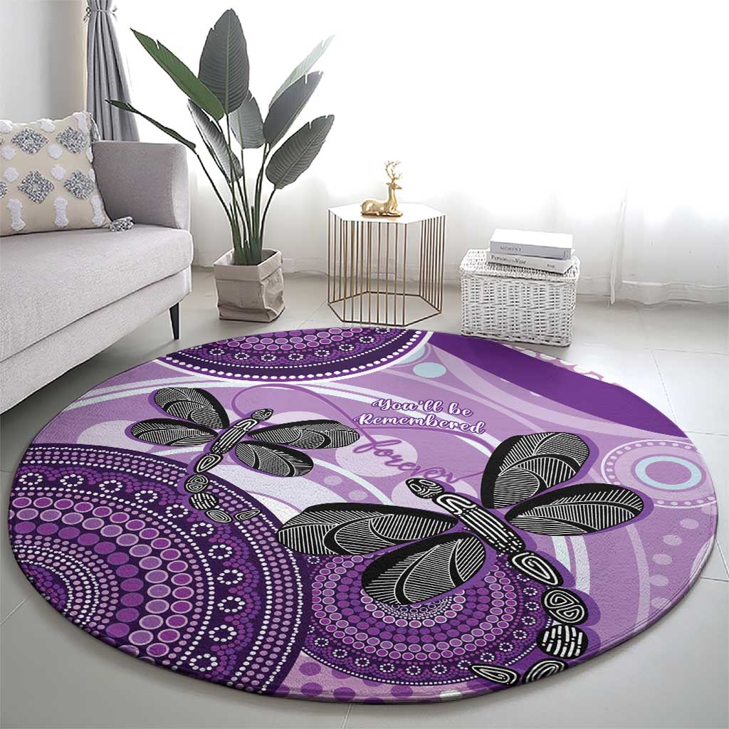 Memorial Australia Round Carpet You Will Be Remembered Aboriginal Art LT14