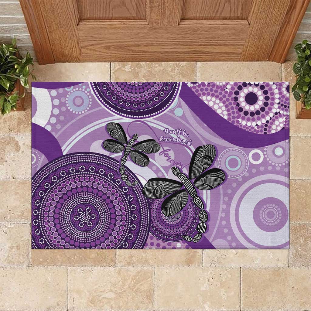 Memorial Australia Rubber Doormat You Will Be Remembered Aboriginal Art LT14