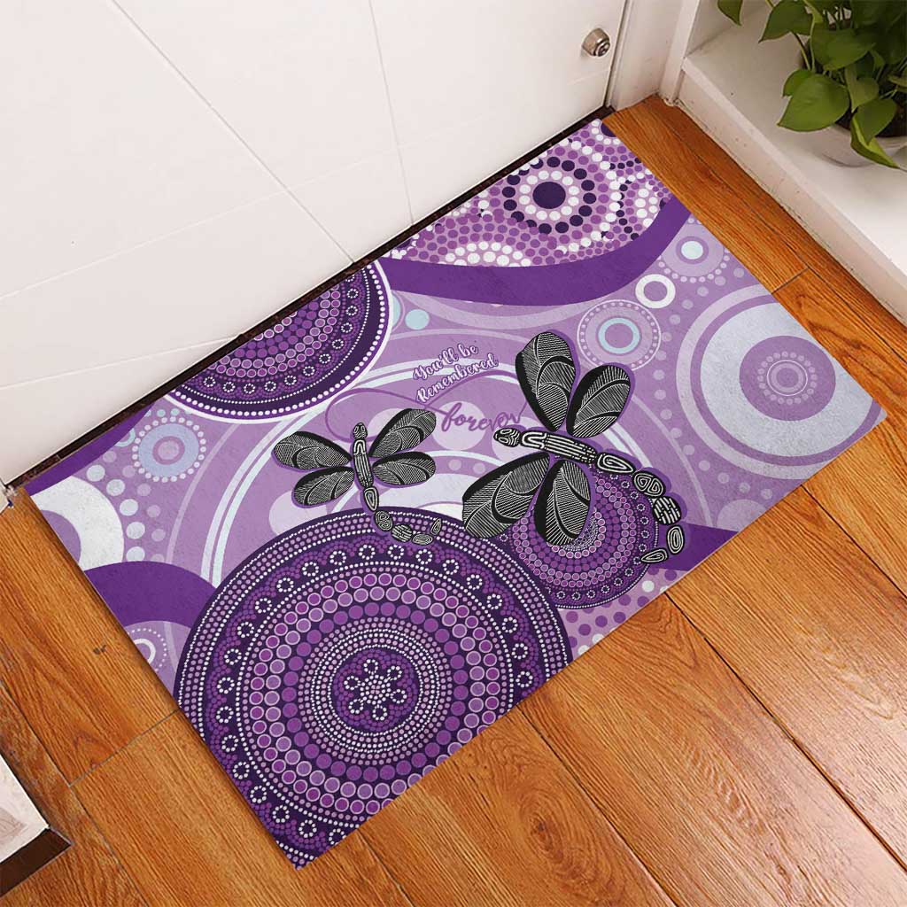 Memorial Australia Rubber Doormat You Will Be Remembered Aboriginal Art LT14