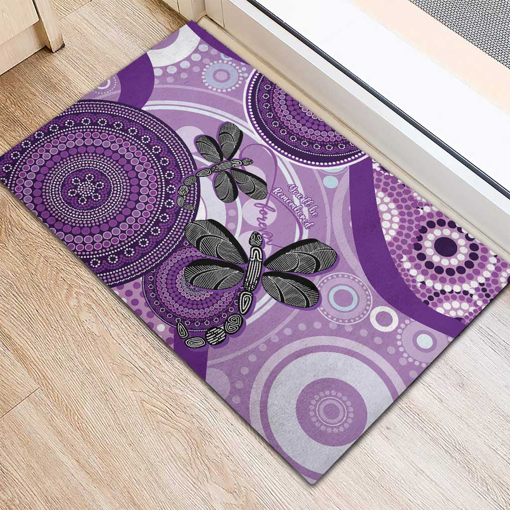 Memorial Australia Rubber Doormat You Will Be Remembered Aboriginal Art LT14