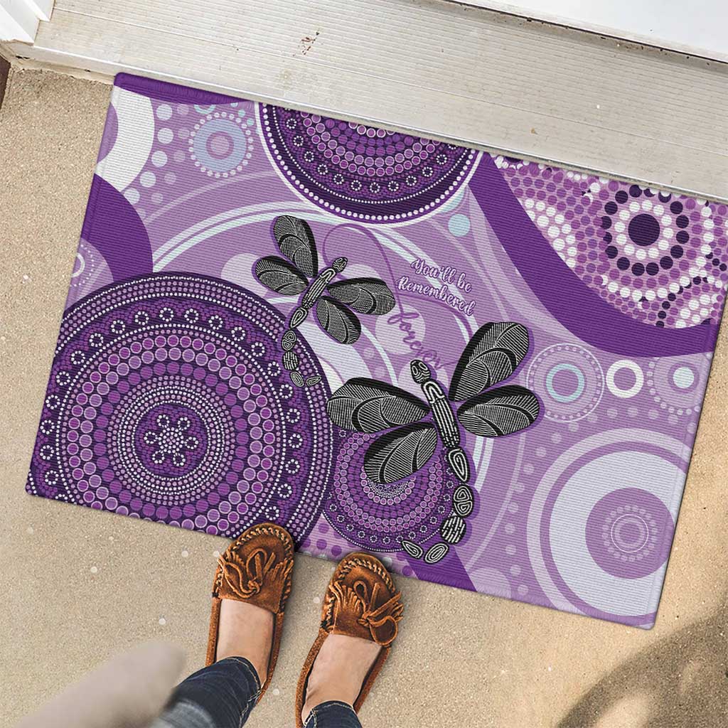 Memorial Australia Rubber Doormat You Will Be Remembered Aboriginal Art LT14