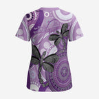 Memorial Australia Scrub Top You Will Be Remembered Aboriginal Art - Aussie Hoodie