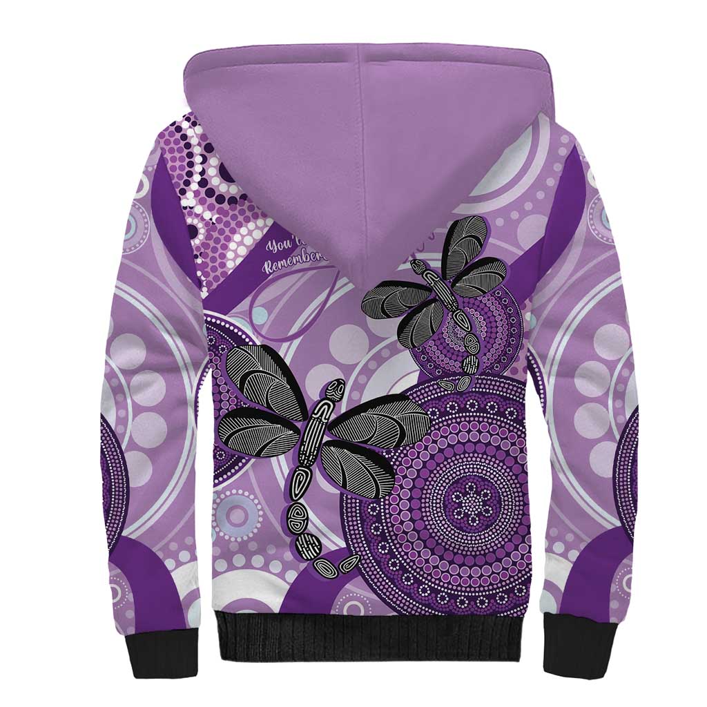 Memorial Australia Sherpa Hoodie You Will Be Remembered Aboriginal Art LT14