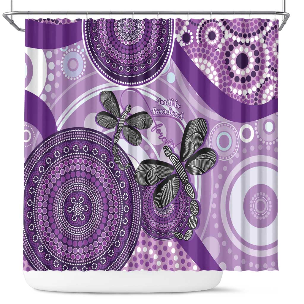 Memorial Australia Shower Curtain You Will Be Remembered Aboriginal Art LT14