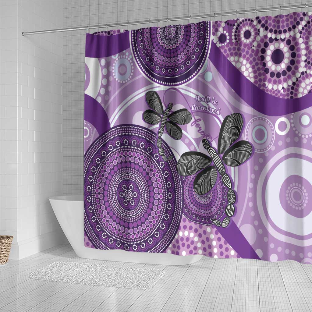 Memorial Australia Shower Curtain You Will Be Remembered Aboriginal Art LT14