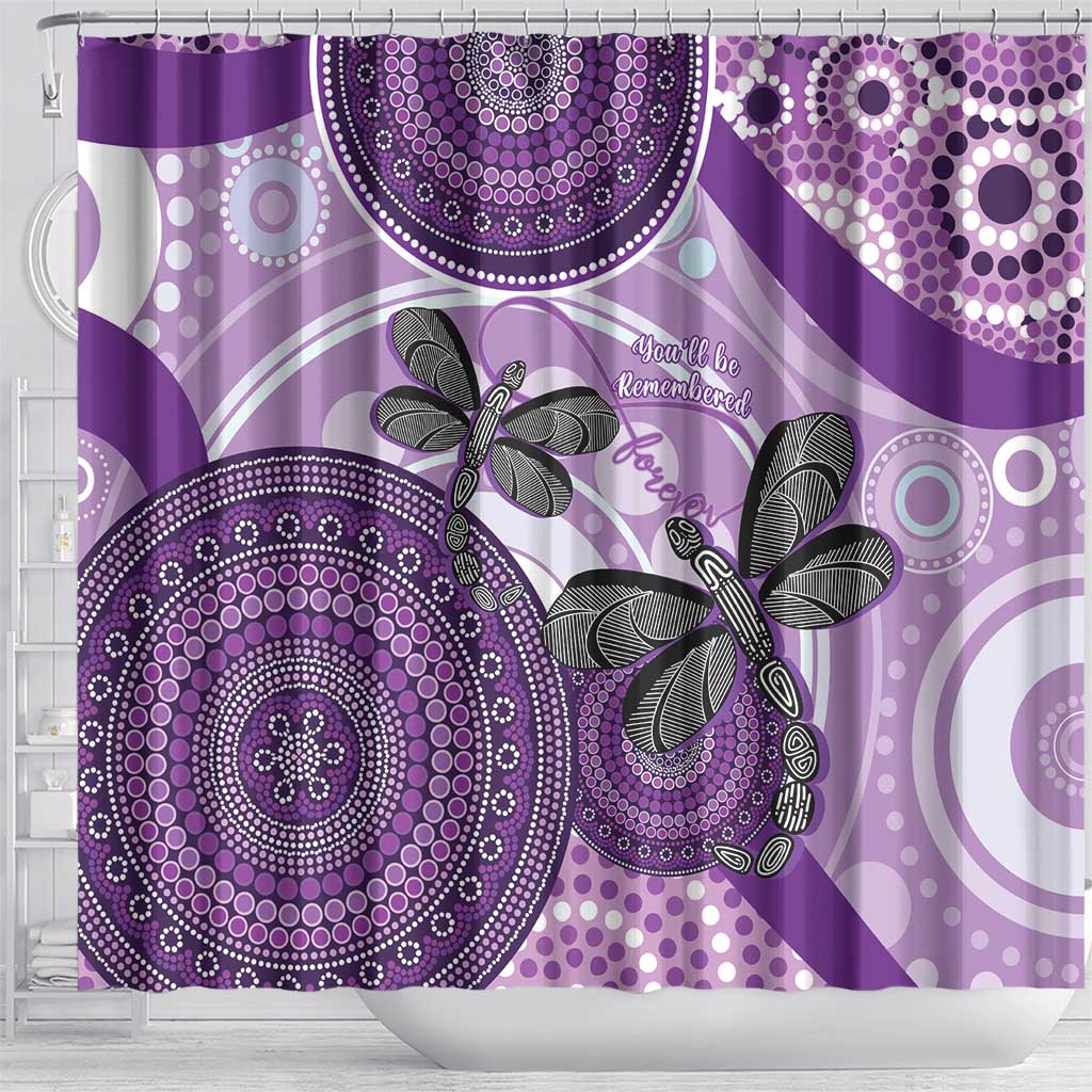 Memorial Australia Shower Curtain You Will Be Remembered Aboriginal Art LT14