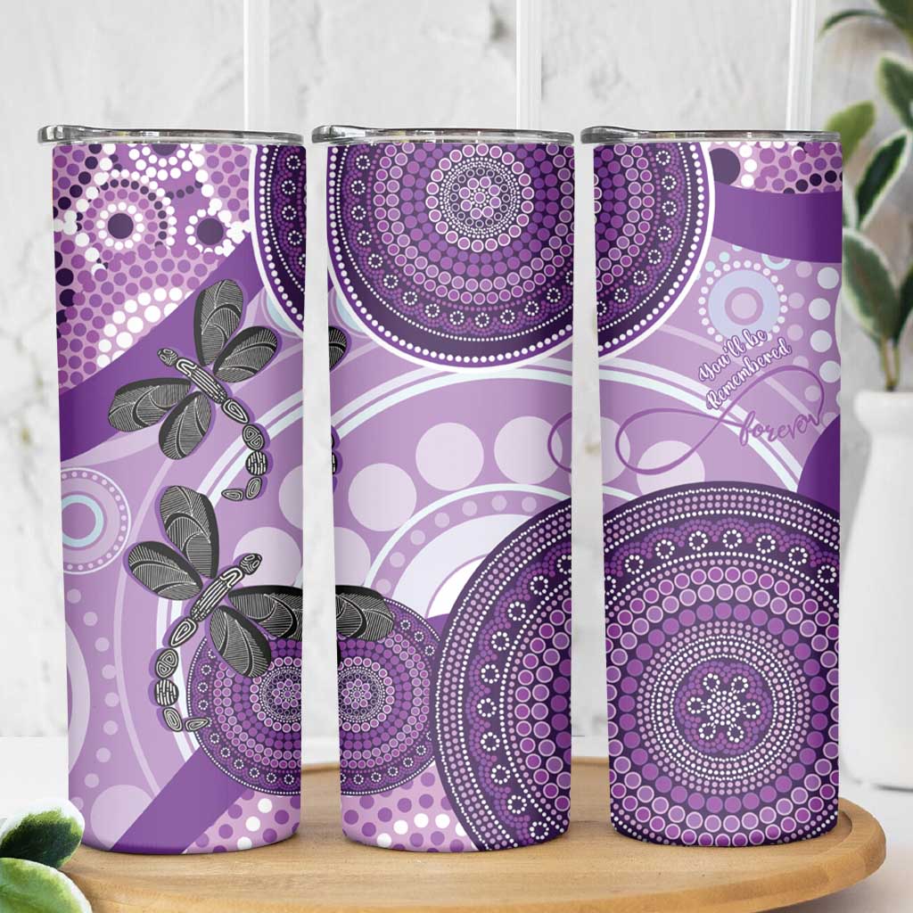 Memorial Australia Skinny Tumbler You Will Be Remembered Aboriginal Art LT14