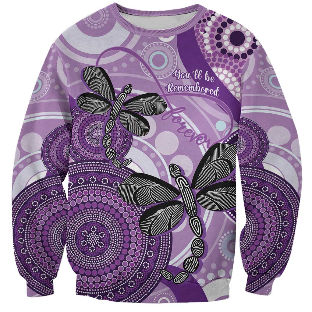 Memorial Australia Sweatshirt You Will Be Remembered Aboriginal Art LT14