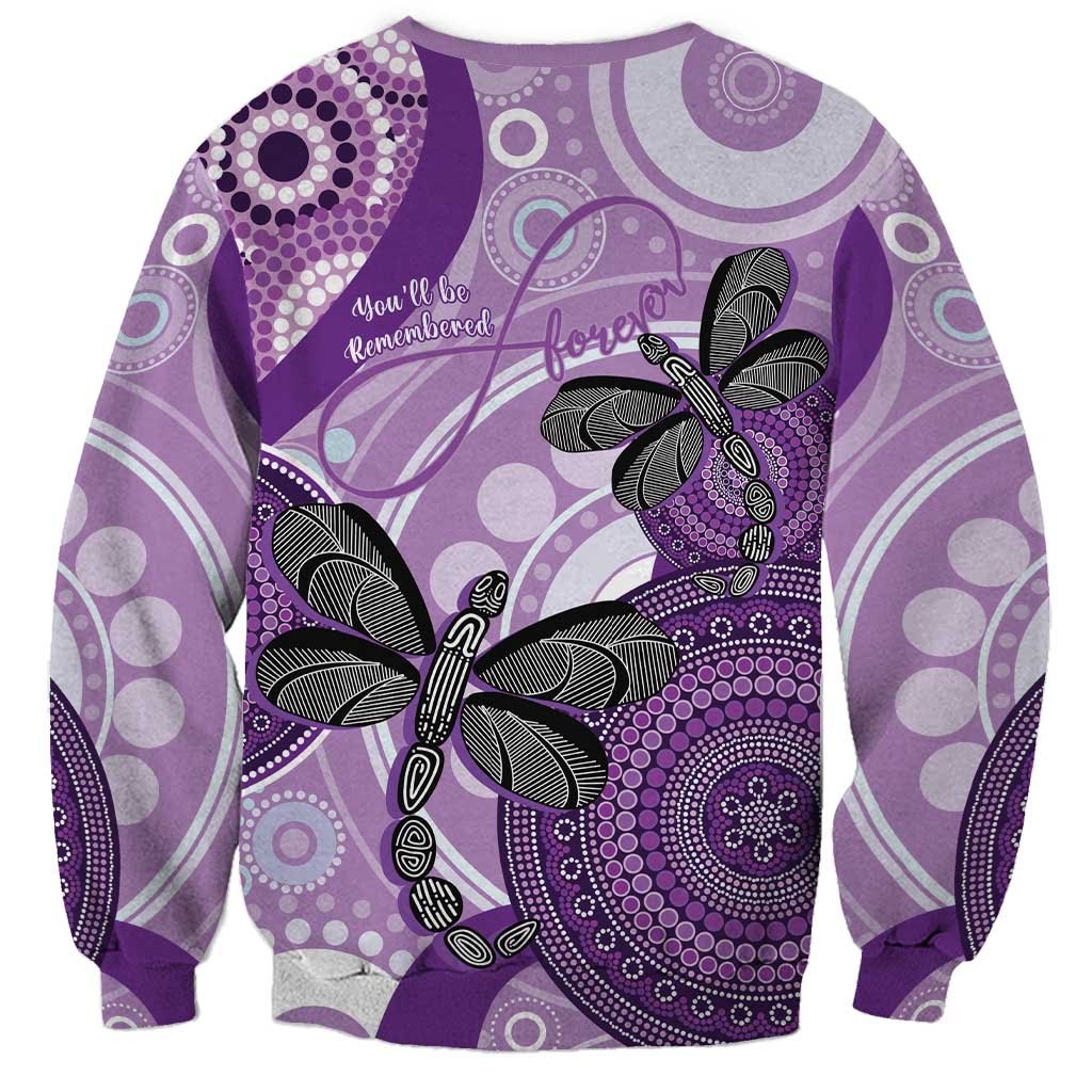 Memorial Australia Sweatshirt You Will Be Remembered Aboriginal Art LT14