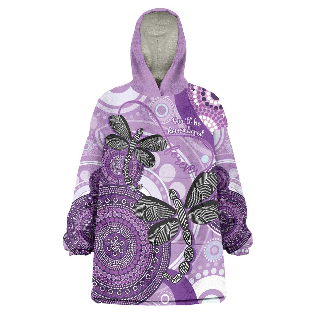 Memorial Australia Wearable Blanket Hoodie You Will Be Remembered Aboriginal Art LT14