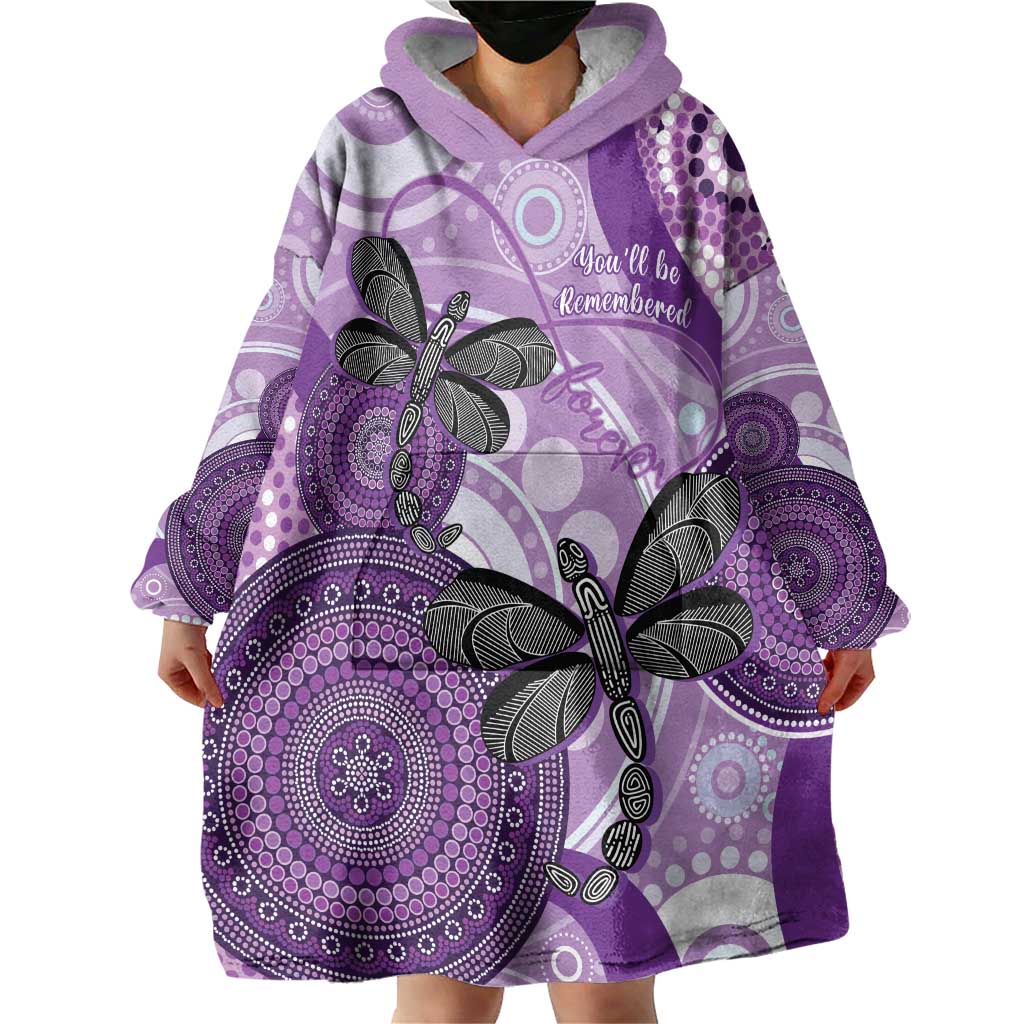 Memorial Australia Wearable Blanket Hoodie You Will Be Remembered Aboriginal Art LT14