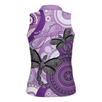 Memorial Australia Women Sleeveless Polo Shirt You Will Be Remembered Aboriginal Art LT14