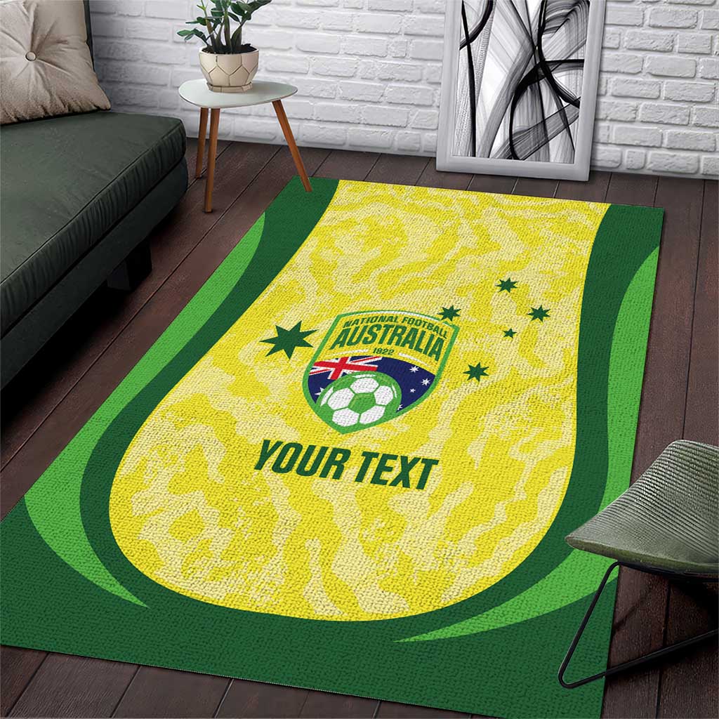 Australia Football Custom Area Rug Go Socceroos Grunge Sporty Style - Aussie Hoodie