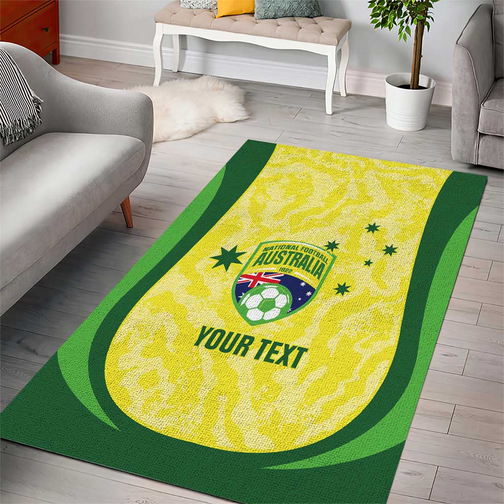 Australia Football Custom Area Rug Go Socceroos Grunge Sporty Style - Aussie Hoodie